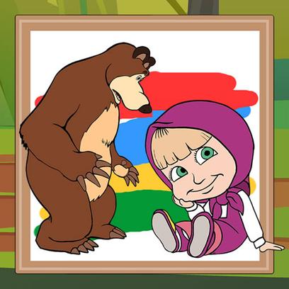 Masha and the Bear Coloring Book