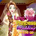 Long Hair Princess Wedding Dress up icon