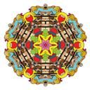 Mandala coloring book for adults and kids icon