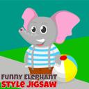 Funny Elephant Style Jigsaw icon