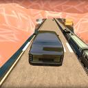 Train vs Super Car Racing Game icon