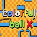 Colorful ball X icon