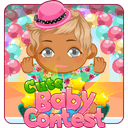 Cute baby contest icon