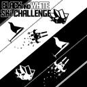 Black & white ski challenge icon