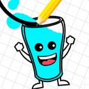 Happy Glass : Fill the Glass by Draw Lines icon