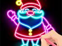 Draw Glow Christmas - Draw & Color icon