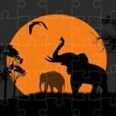 Elephant Silhouette Jigsaw icon