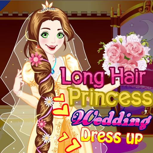 Long Hair Princess Wedding Dress up