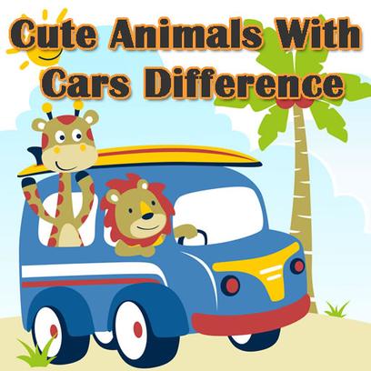 Cute Animals With Cars Difference