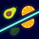 laser fruits slice icon