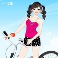 Bicycle Girl Dressup