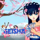 Geisha make up and dress up icon