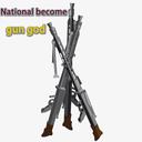 National become gun god icon