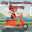 City Scooter Ride Coloring icon