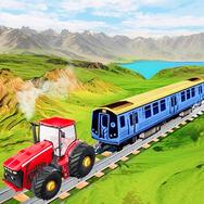 Chain Tractor Train Towing Game 3D