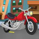 Cartoon Motorbike Jigsaw icon