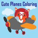 Cute Planes Coloring icon