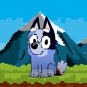 bluey dog pixal icon