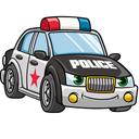 Cartoon Police Car Slide icon