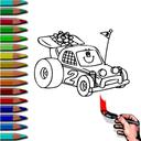 BTS Racing Car Coloring icon