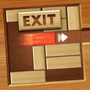 EXIT : unblock red wood block icon
