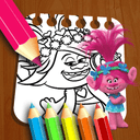 Play Les Trolls Coloring Book on doodoo.love