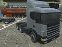 18 wheeler truck driving cargo icon