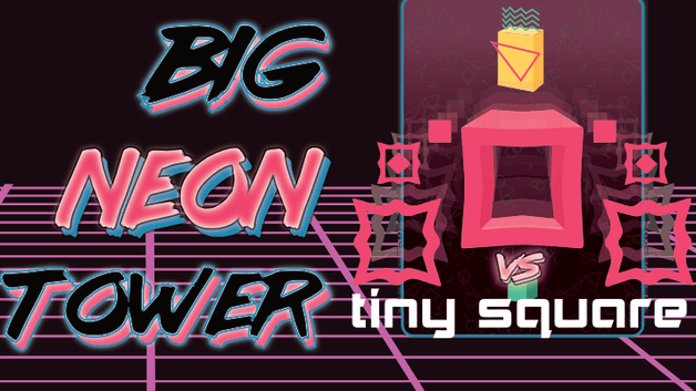 Big NEON Tower VS Tiny Square