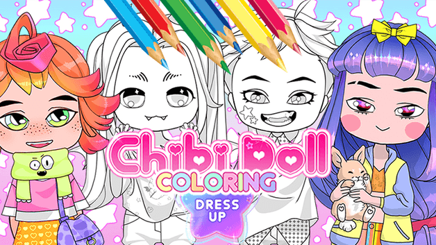 Chibi Doll Dress Up & Coloring